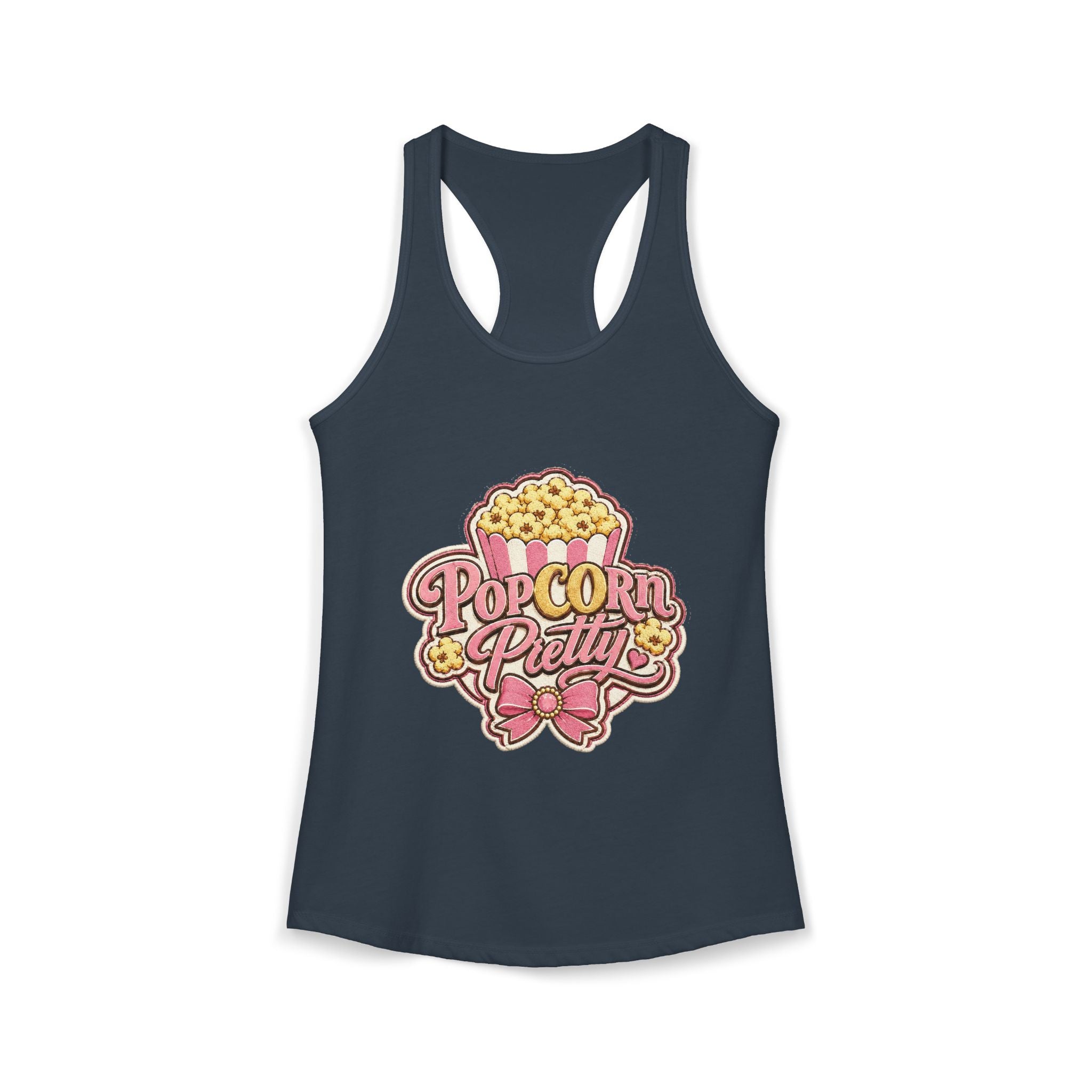 PopCOrn Pretty Official Movie Night Racerback Tank
