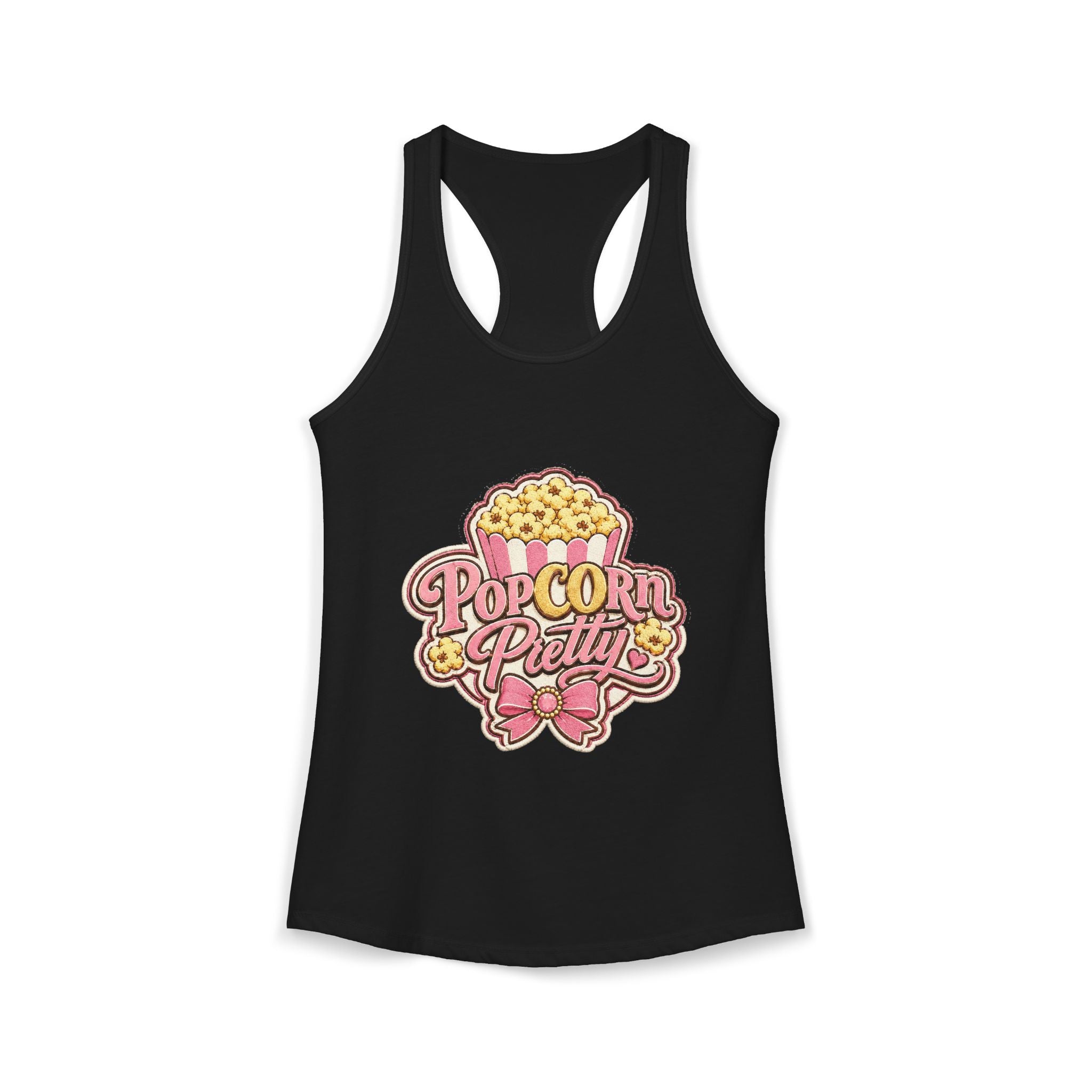 PopCOrn Pretty Official Movie Night Racerback Tank