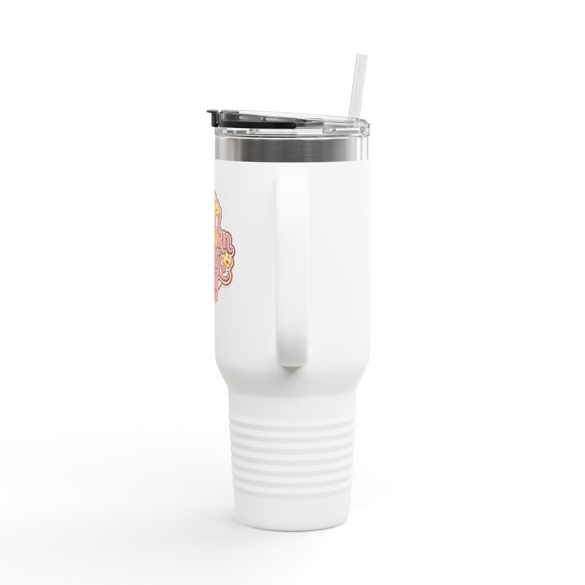 PopCOrn Pretty Official Movie Night 40oz Insulated Travel Mug