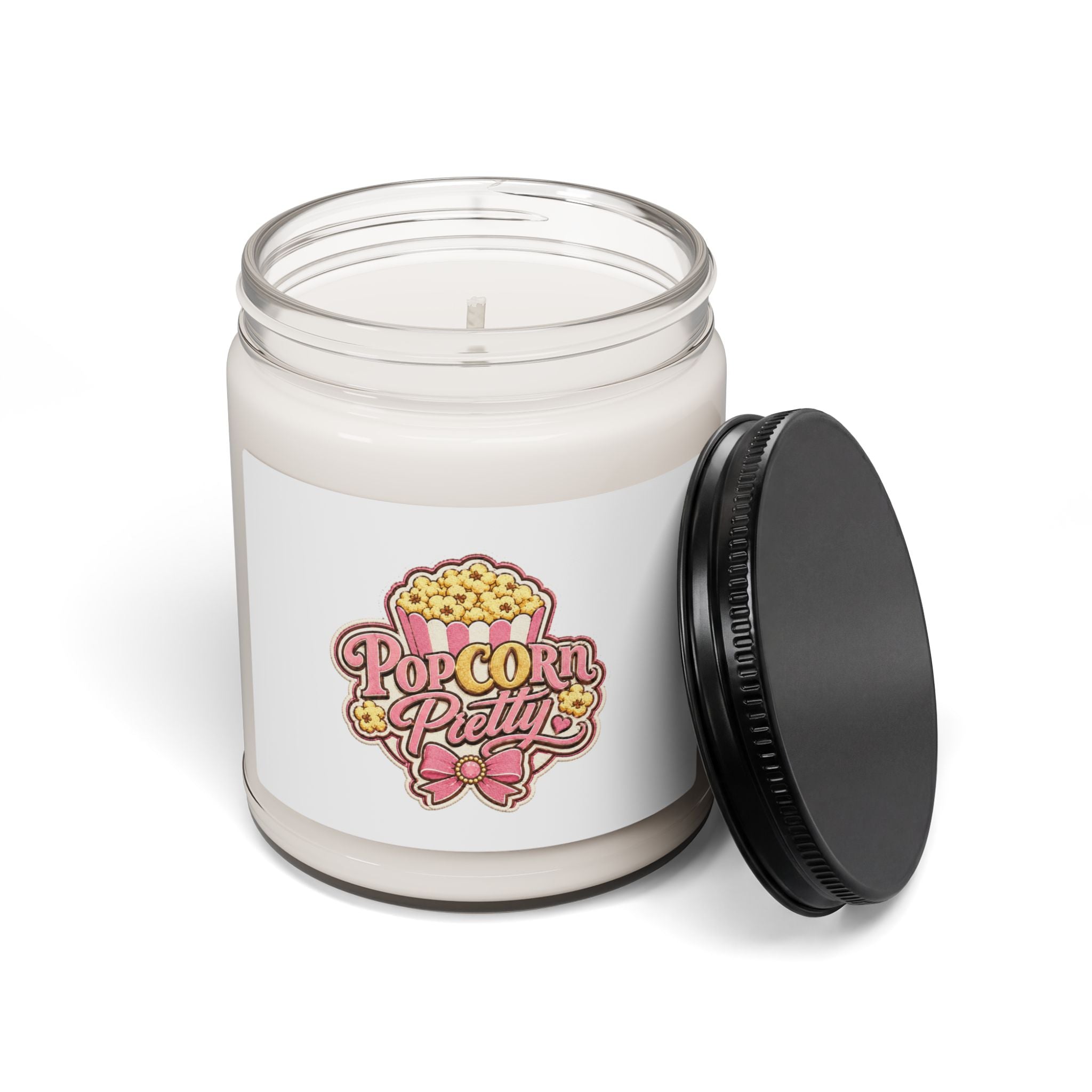 Popcorn Pretty Scented Soy Candle — 9oz Nostalgic Movie Night Aroma