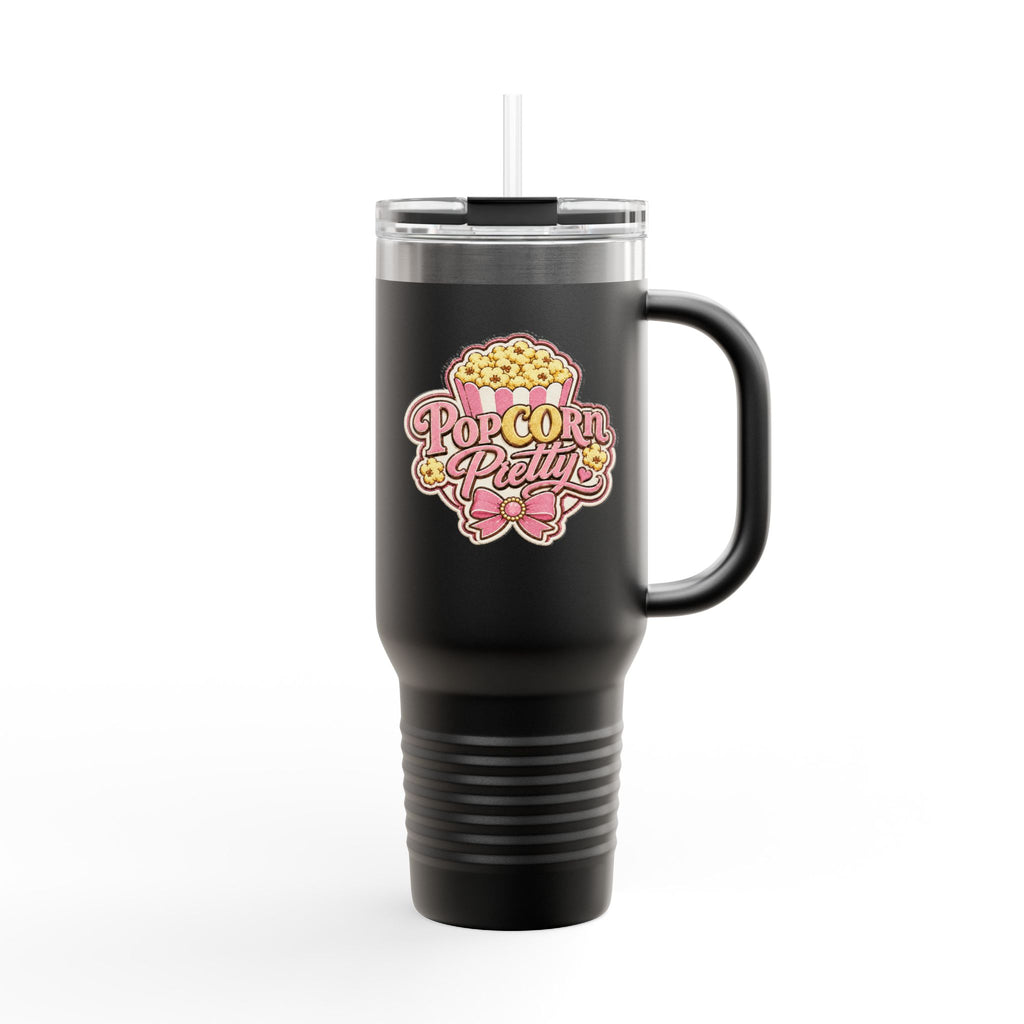 PopCOrn Pretty Official Movie Night 40oz Insulated Travel Mug