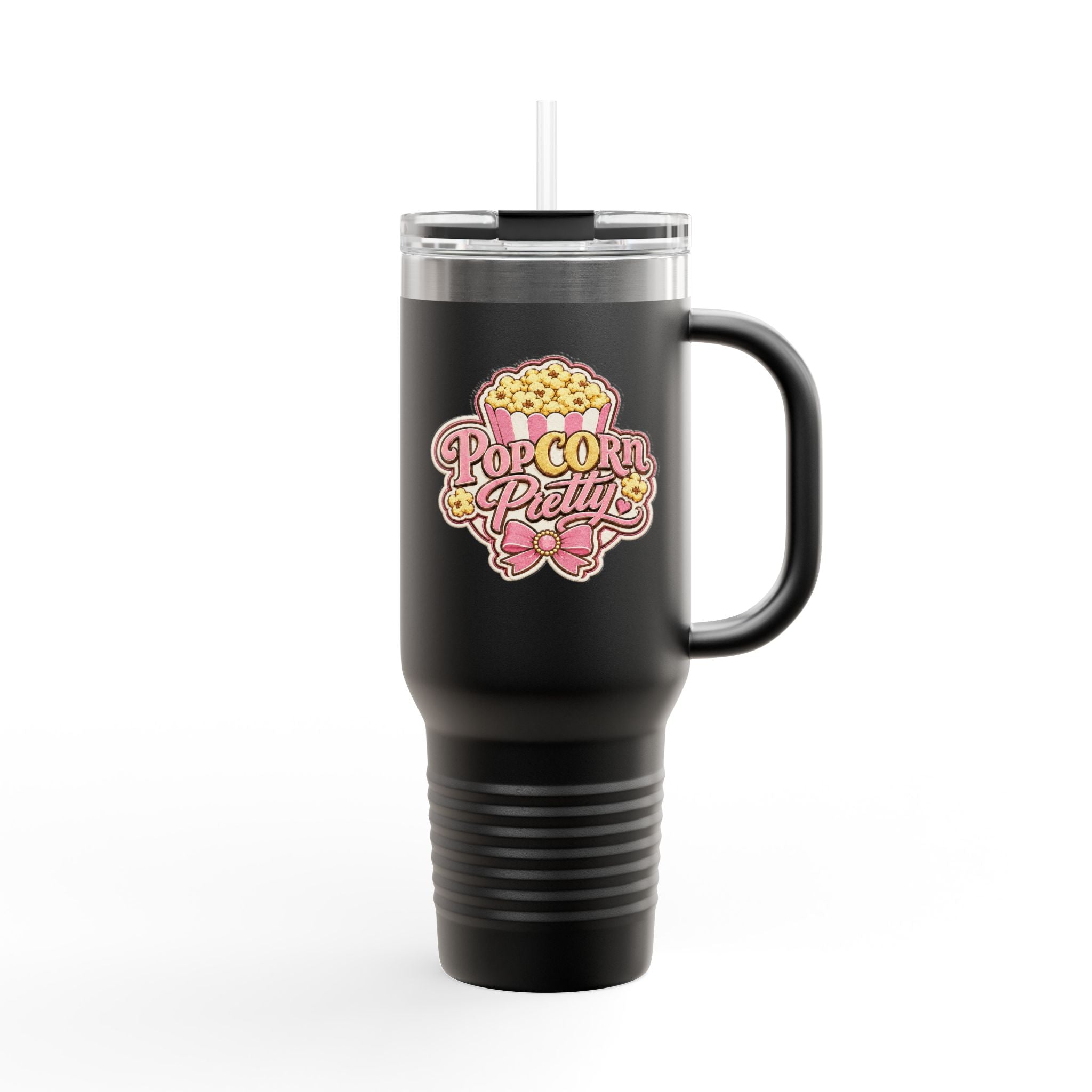 PopCOrn Pretty Official Movie Night 40oz Insulated Travel Mug