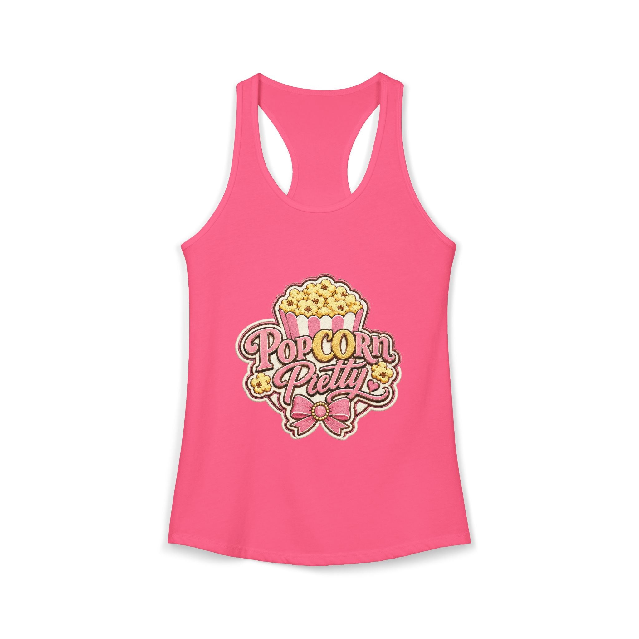 PopCOrn Pretty Official Movie Night Racerback Tank