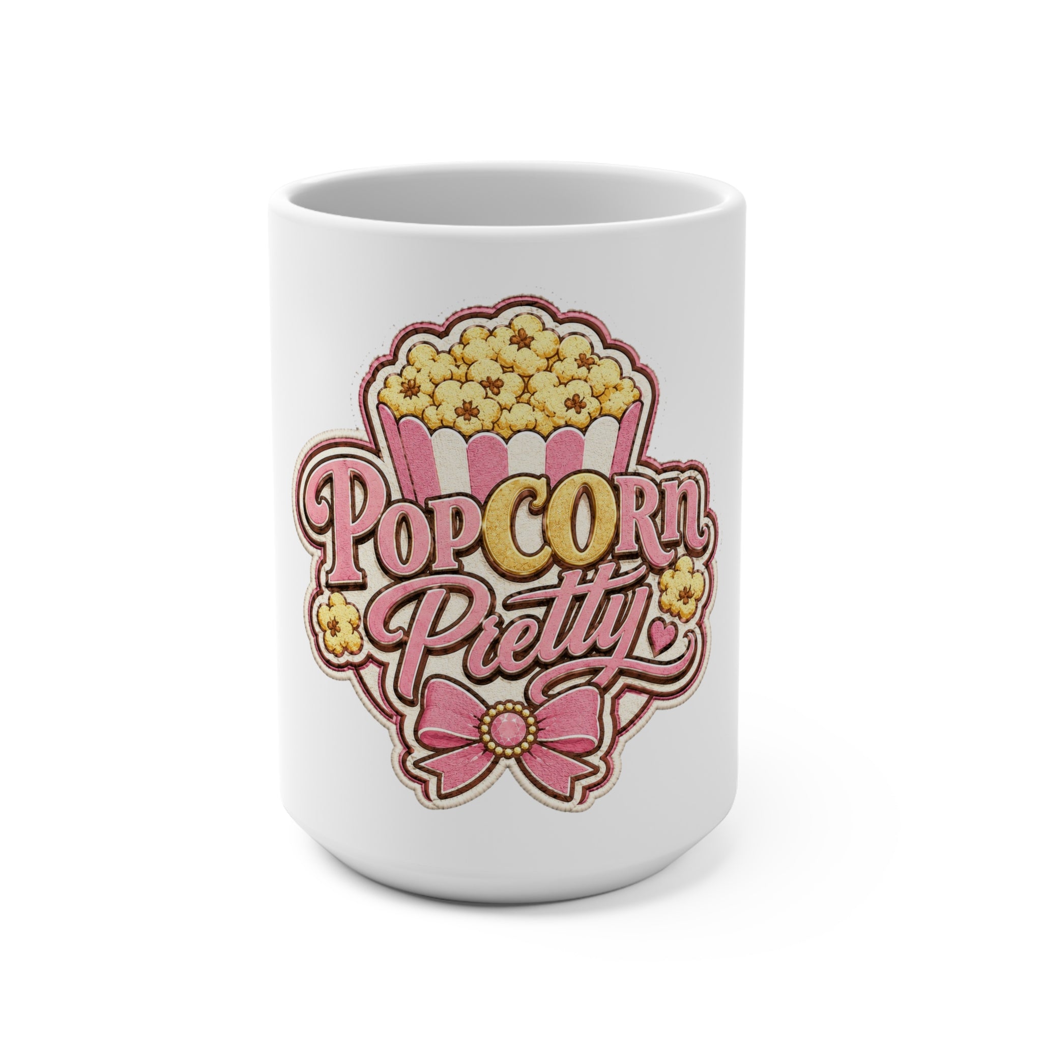 PopCOrn Pretty Official Movie Night 15oz Ceramic Mug