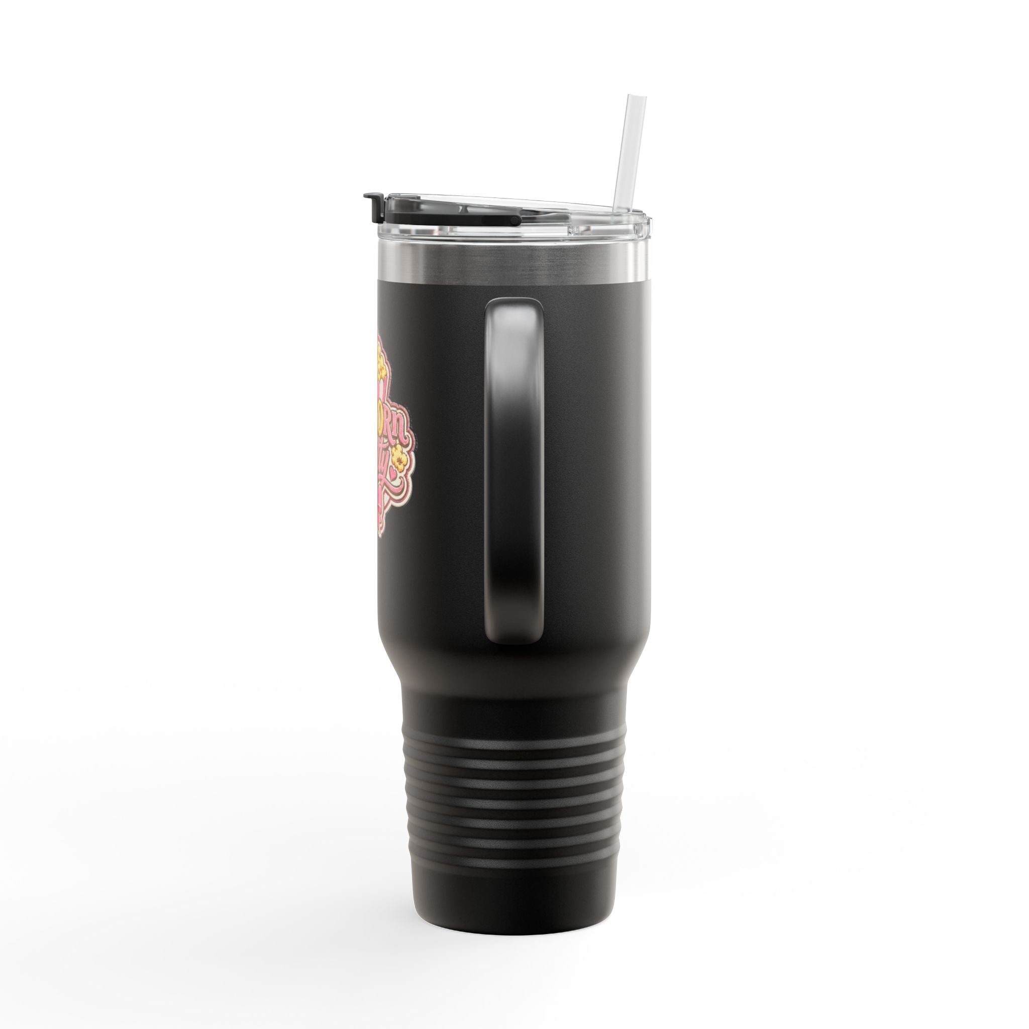 PopCOrn Pretty Official Movie Night 40oz Insulated Travel Mug