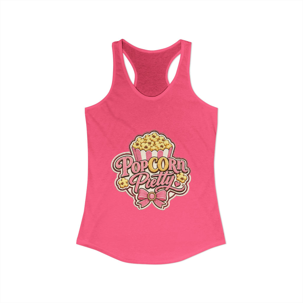 PopCOrn Pretty Official Movie Night Racerback Tank