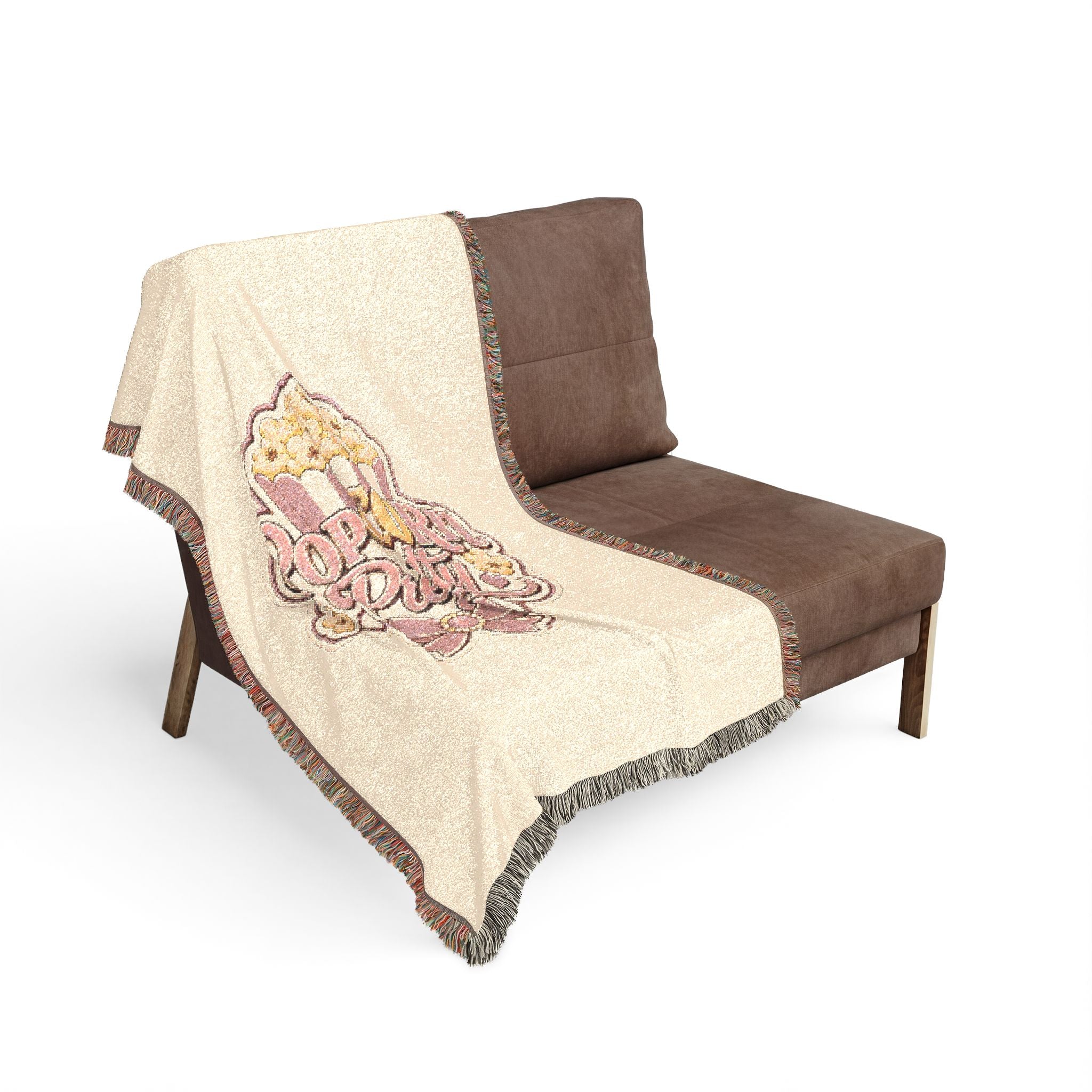 PopCOrn Pretty Official Movie Night Woven Blanket