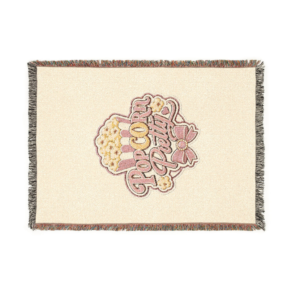 PopCOrn Pretty Official Movie Night Woven Blanket