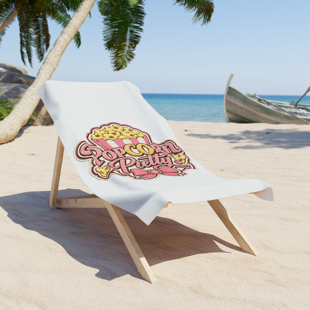 PopCOrn Pretty Official Movie Night Beach Towel