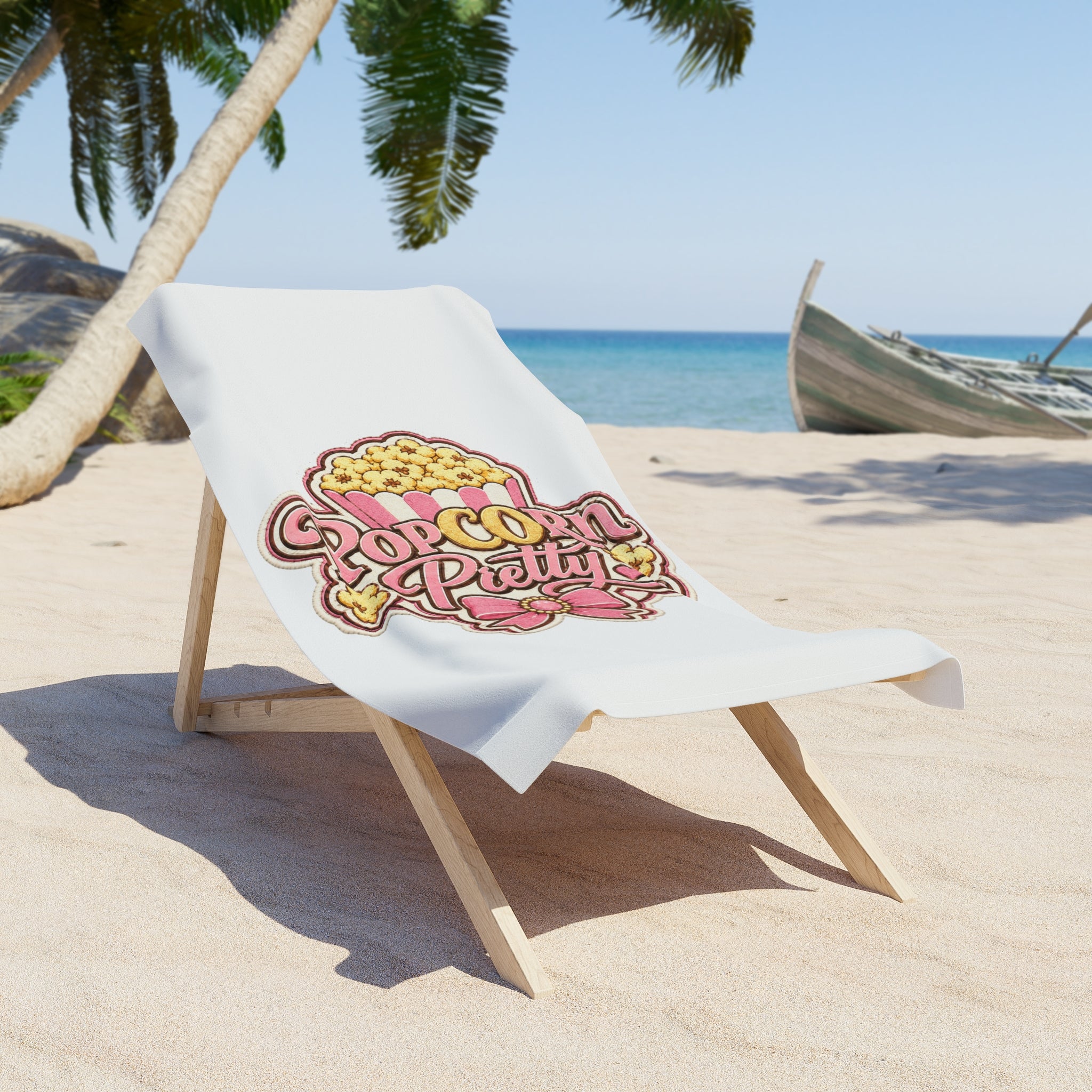 PopCOrn Pretty Official Movie Night Beach Towel