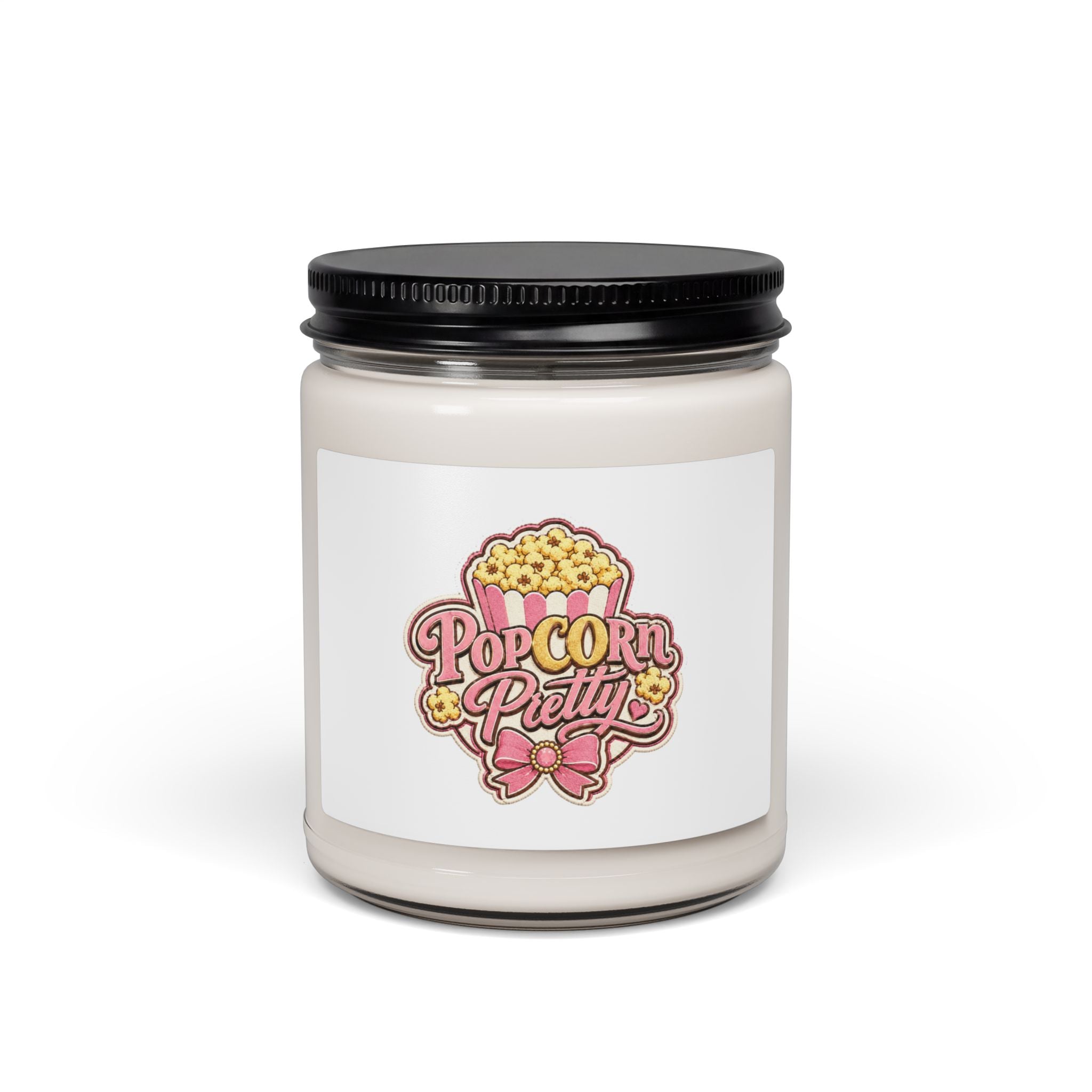 Popcorn Pretty Scented Soy Candle — 9oz Nostalgic Movie Night Aroma