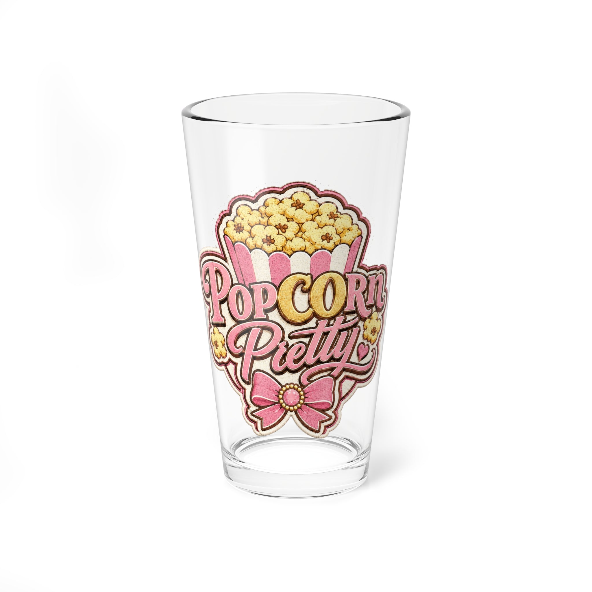 PopCOrn Pretty Official Movie Night Pint Glass (16oz)